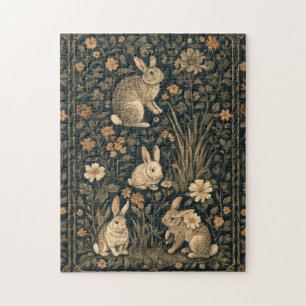 Puzzle Conejo de Pascua William Morris Estilo Chic Arte y