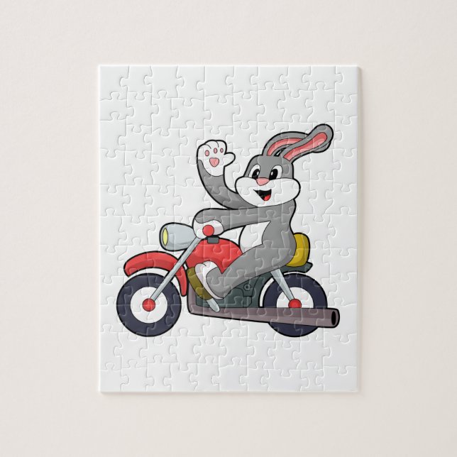 Puzzle Conejo en bicicleta con motocicleta.PNG (Vertical)