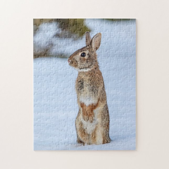 Puzzle Conejo en la nieve (Vertical)
