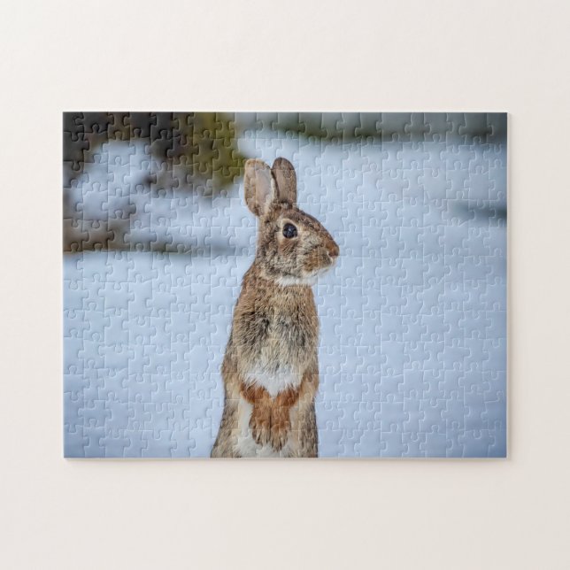 Puzzle Conejo en la nieve (Horizontal)