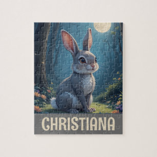 Puzzle Conejo personalizado lindo y caprichoso
