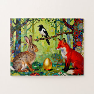 Puzzle Conejo, Urraca, Zorro y “El Secreto del Bosque”