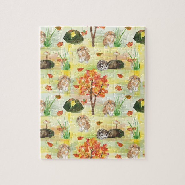Puzzle Conejo Woodland, Hedgehog (Vertical)