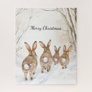 Puzzle Conejos de Pascua Bosques Navidad