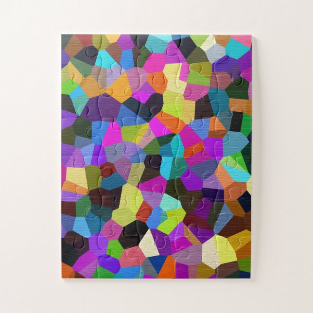 Puzzle Confetti en tonos jewel (Vertical)