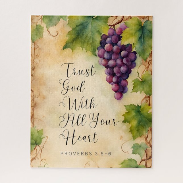 Puzzle Confía en Dios con Todo tu Corazón Proverbios 3:5- (Vertical)