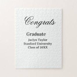 Puzzle Congrats graduation name university name class of 
