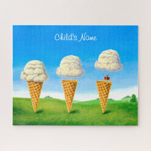 Puzzle Cono de helado - Globo aerostático Arte caprichoso