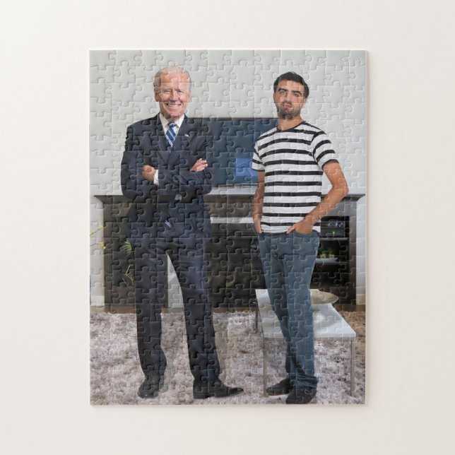 Puzzle Conoció al Presidente Joe Biden | Añadir la foto (Vertical)