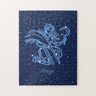 Puzzle Constelación de Virgo y Rótulo Zodiaco con estre
