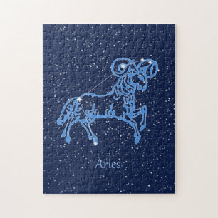 Puzzle Constelación y signo zodiacal de Aries con estrell