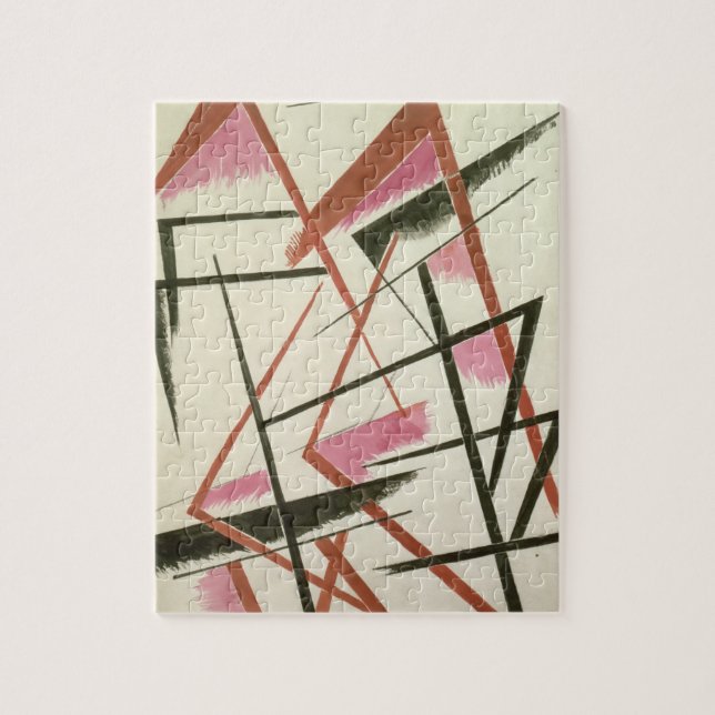 Puzzle Construcción linear, c.1921 (aguazo en el papel) (Vertical)