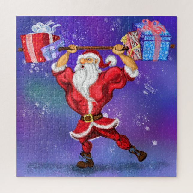 Puzzle Constructor de cuerpos Santa Claus con regalos de  (Vertical)