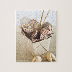 Puzzle Contenedor de comida para llevar y galletas de la