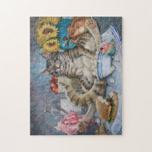 Puzzle "Contentado" de mi pintura al óleo original