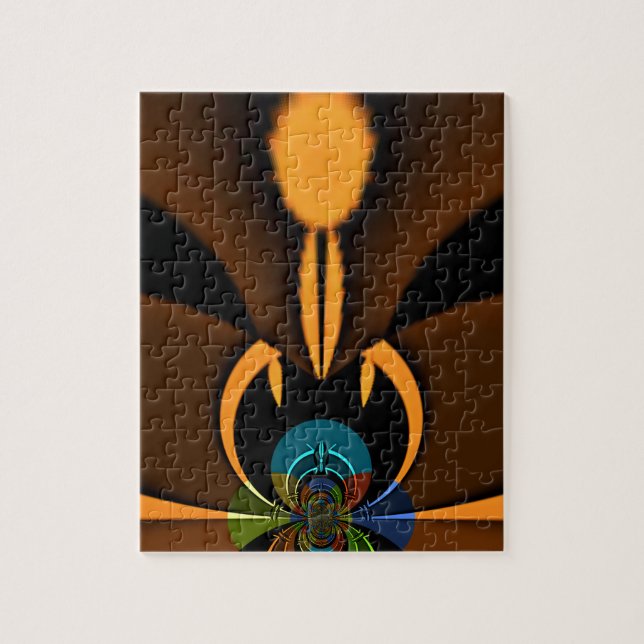 Puzzle Contraste de color abstracto de arte Imprimir (Vertical)