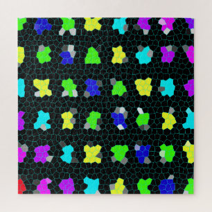 Puzzle Controles de vidrio de manchas coloridas opalescen