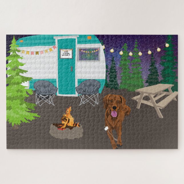 Puzzle Coonhounds Camping (Horizontal)