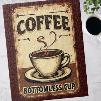 Puzzle Copa Bottomless de Café Vintage