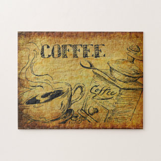 Puzzle Copa de Café Vintage Grinder de café antiguo a la