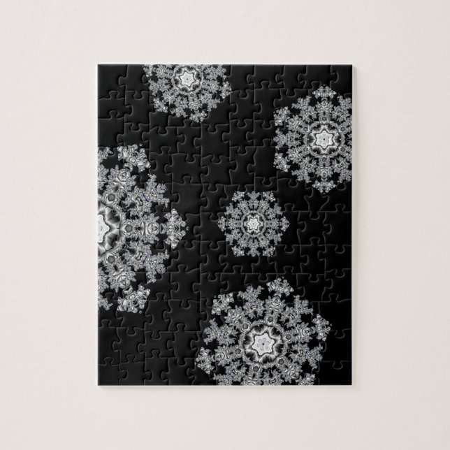 Puzzle Copo de nieve plateado (Vertical)