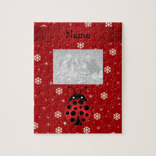 Puzzle Copos de nieve conocidos personalizados del rojo