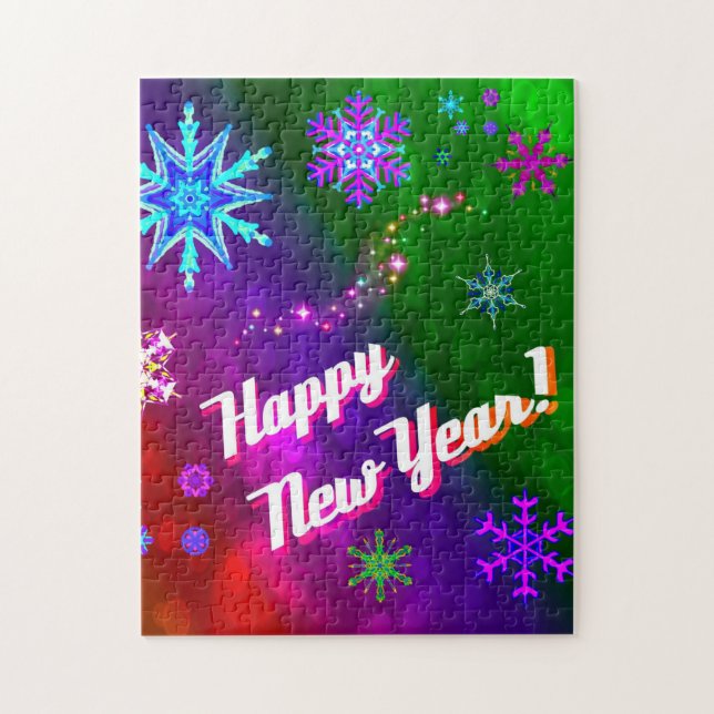 Puzzle Copos de nieve del arcoiris (Vertical)