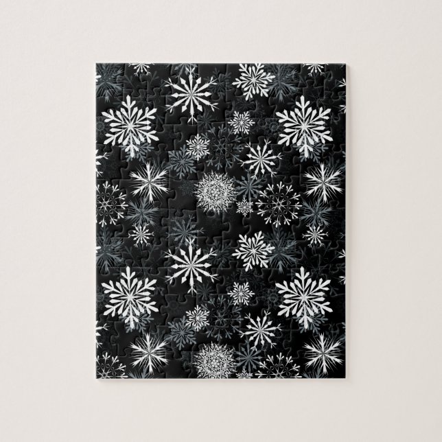 Puzzle Copos de nieve en la noche (Vertical)