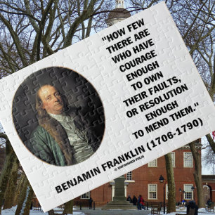 Puzzle Coraje De Sus Fallos Resolución Franklin Cita