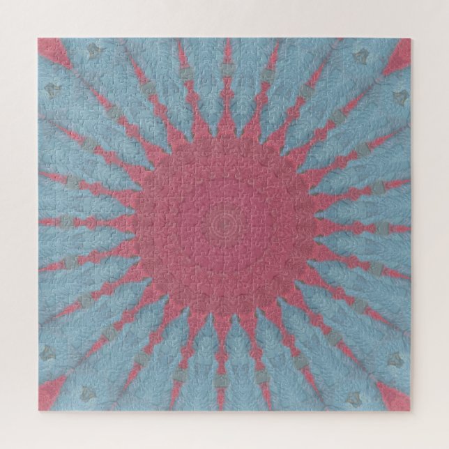 Puzzle Coral Rosa Starburst (Vertical)