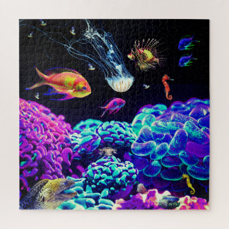 Puzzle Coral Tropical Luminescente Seahorse Anthias Fish