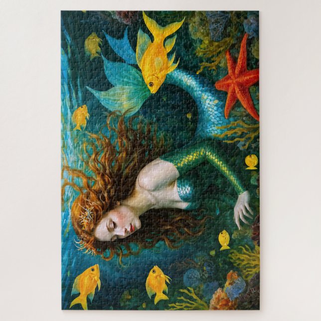Puzzle "Coralyn" - Hermosa sirena mística (Vertical)