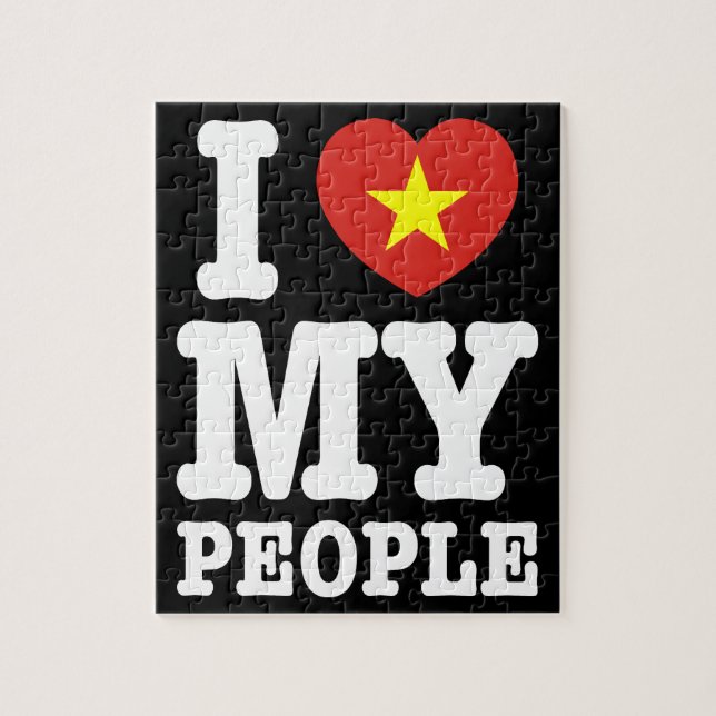 Puzzle Corazón (amor) Mi pueblo vietnamita (Vertical)