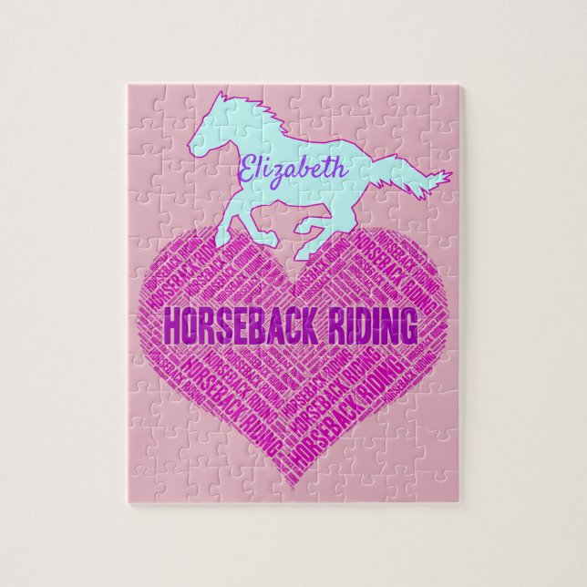 Puzzle Corazón de Cabalgata con Potro Salvaje (Vertical)