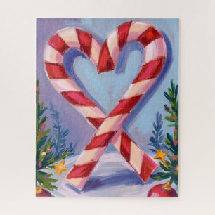 Puzzle Corazón de Caramelo Feliz Navidad