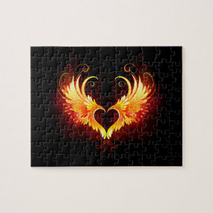 Puzzle Corazón de Fuego Ángel con Alas
