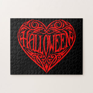 Puzzle Corazón de Halloween, Corazón Rojo, Fiesta