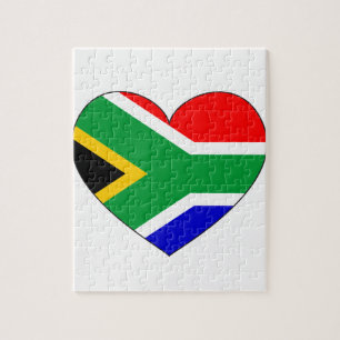 Puzzle Corazón de la bandera de Suráfrica