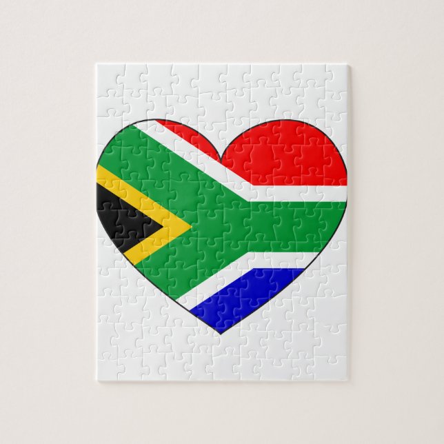 Puzzle Corazón de la bandera de Suráfrica (Vertical)
