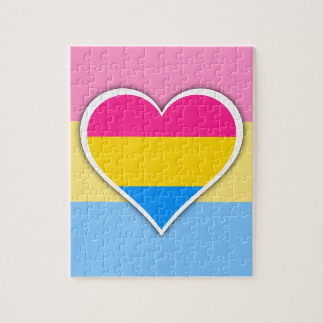 Puzzle Corazón de la bandera pansexual (Vertical)