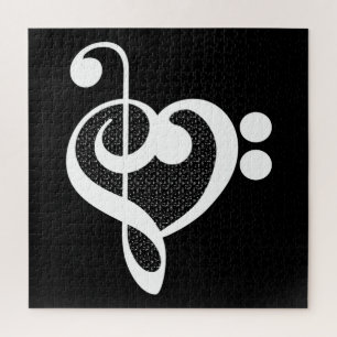 Puzzle Corazón de la música - Me encanta la música