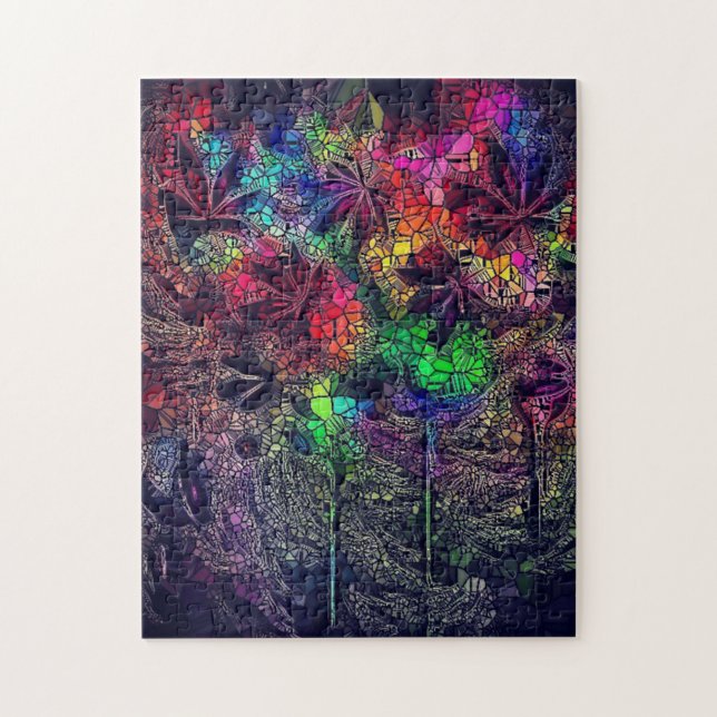 Puzzle Corazón de Mosaico Herbal (Vertical)