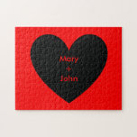 Puzzle Corazón esponjoso<br><div class="desc">Rompecabezas del corazón. El color de fondo y el texto se pueden personalizar.</div>