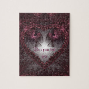 Puzzle Corazón gótico morado 001