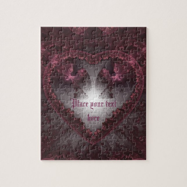 Puzzle Corazón gótico morado 001 (Vertical)
