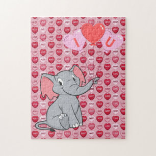 Puzzle corazón lindo de San Valentín te amo