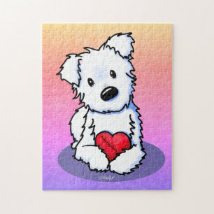 Puzzle Corazón mentido de KiniArt Westie