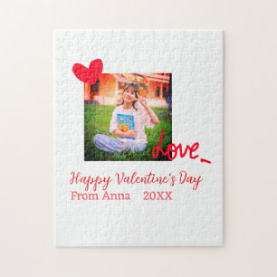 Puzzle Corazón rojo amor feliz día de San Valentín añadir