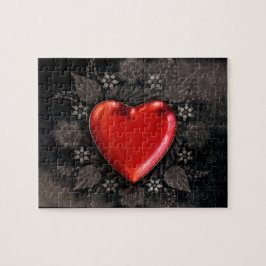 Puzzle Corazón romántico floral Valentine Love