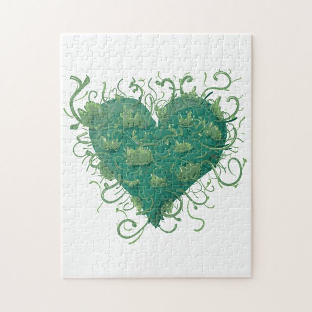 Puzzle Corazón Verde Adentro (Vertical)